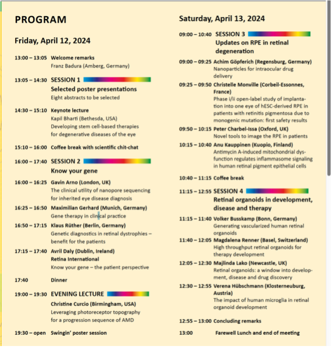 Agenda für das Potsdam-Meeting 2024