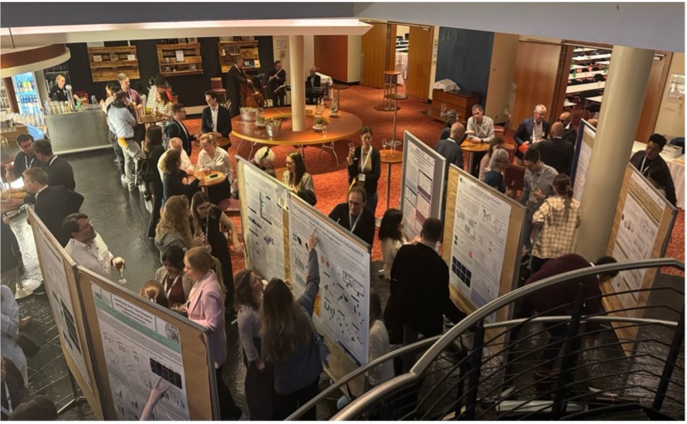 Das Bild zeigt eine Aufnahme während der Swinging Postersession beim Potsdam-Meeting 2024